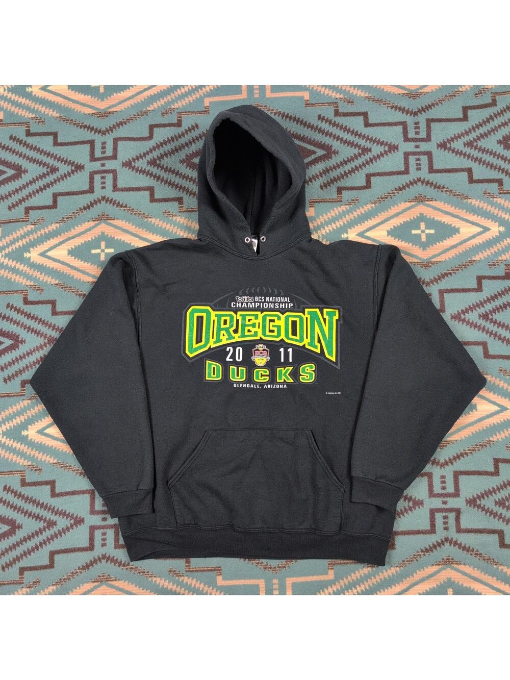 Oregon Ducks 2011 BCS National Championship Hoodie XL Pac 12 Football U Of O
